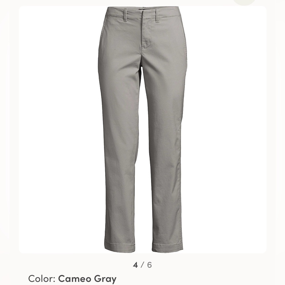 Land’s End Women's Mid Rise Classic Straight Leg Chino Ankle Pants, Size: 2P